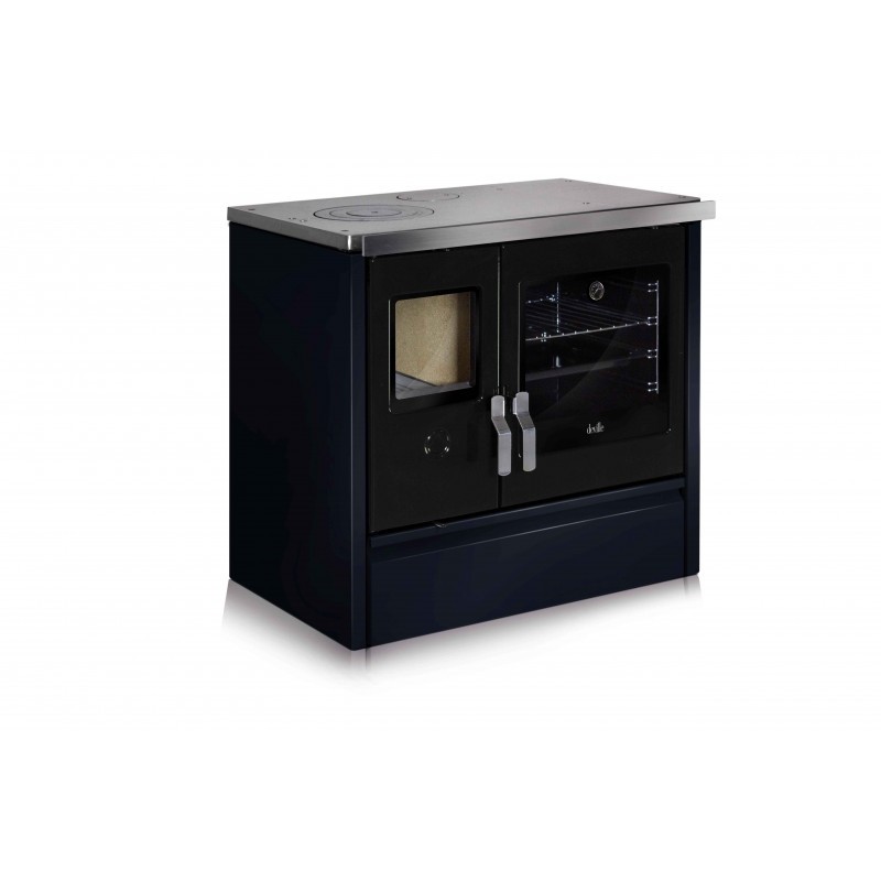 CUISINIERE A BOIS DEVILLE C086AB06 MELISSE 90 BLEU NUIT – Image 2