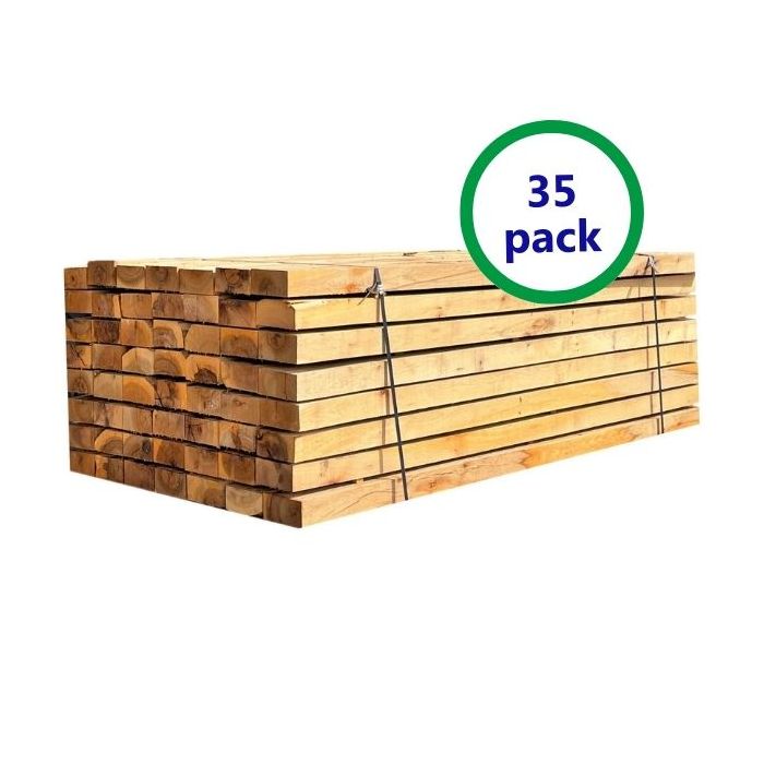 Pack de 35 mini traverses en chêne non traité | Longueur : 2,4 m