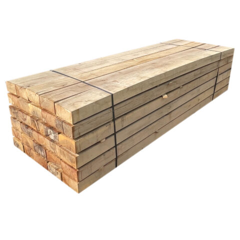Lot de 40 traverses en bois | 1,2 m x 200 mm x 100 mm